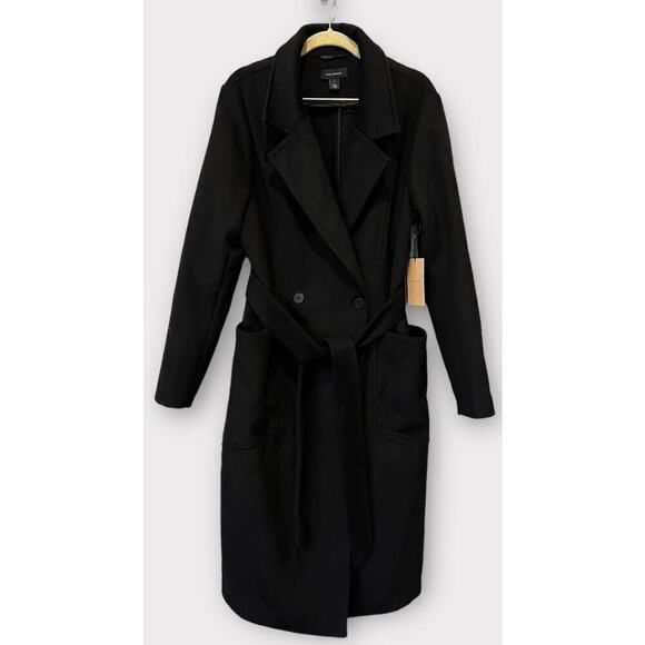 NWT Halogen Belted Wool Blend Coat Size Large - Picture 10 of 10